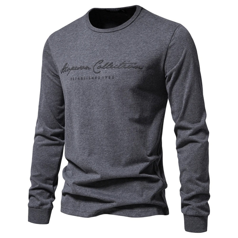 Casual T-shirt med bokstavstryck för män