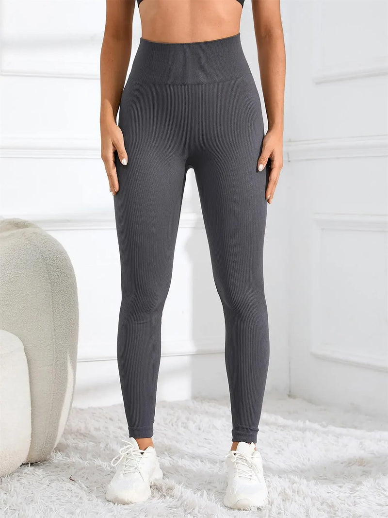 Sömlösa yogaleggings med hög midja