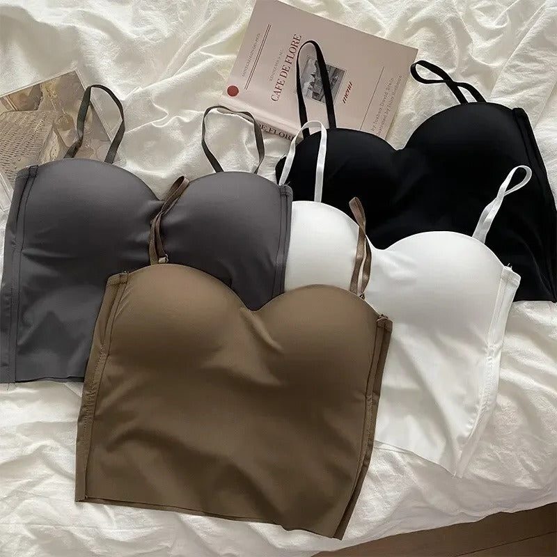 Enfärgad Cropped Camisole för kvinnor