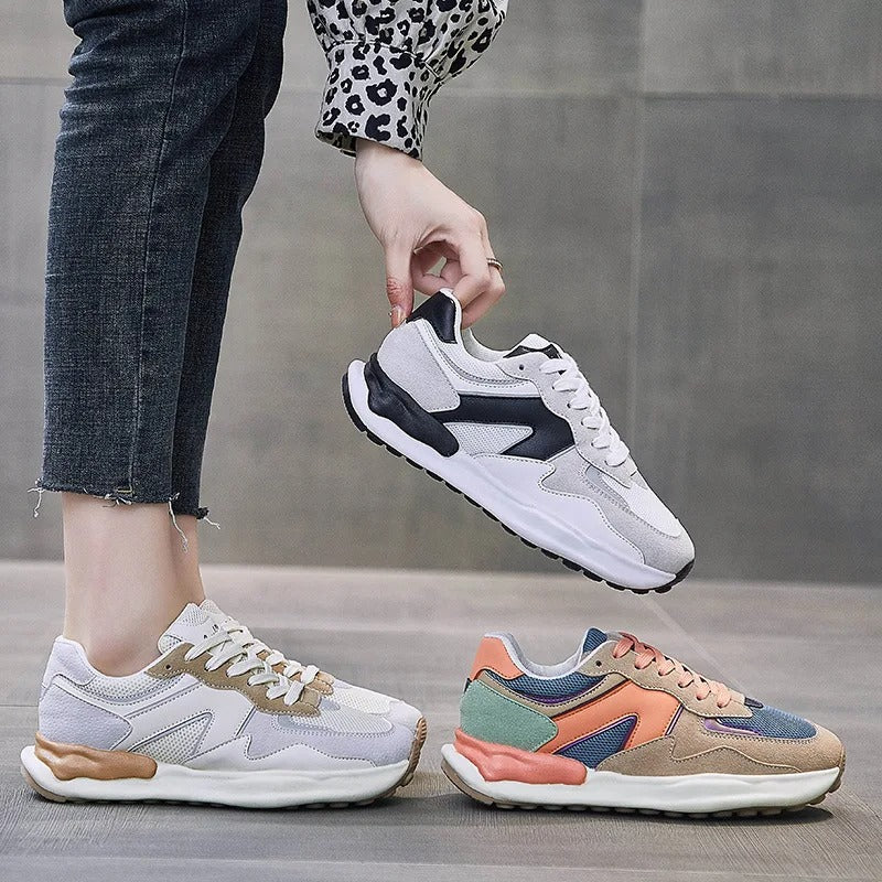 Avslappnade atletiska sneakers för kvinnor