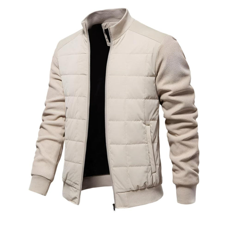 Tjock fleece fritidsjacka för män
