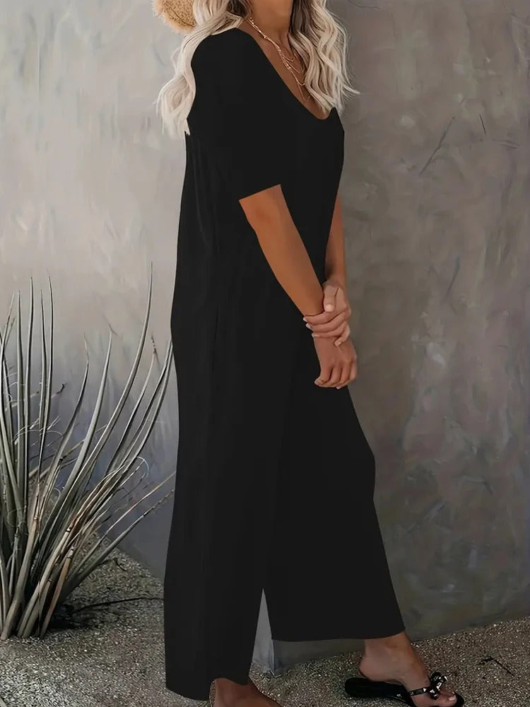 Sommar chic enfärgad jumpsuit