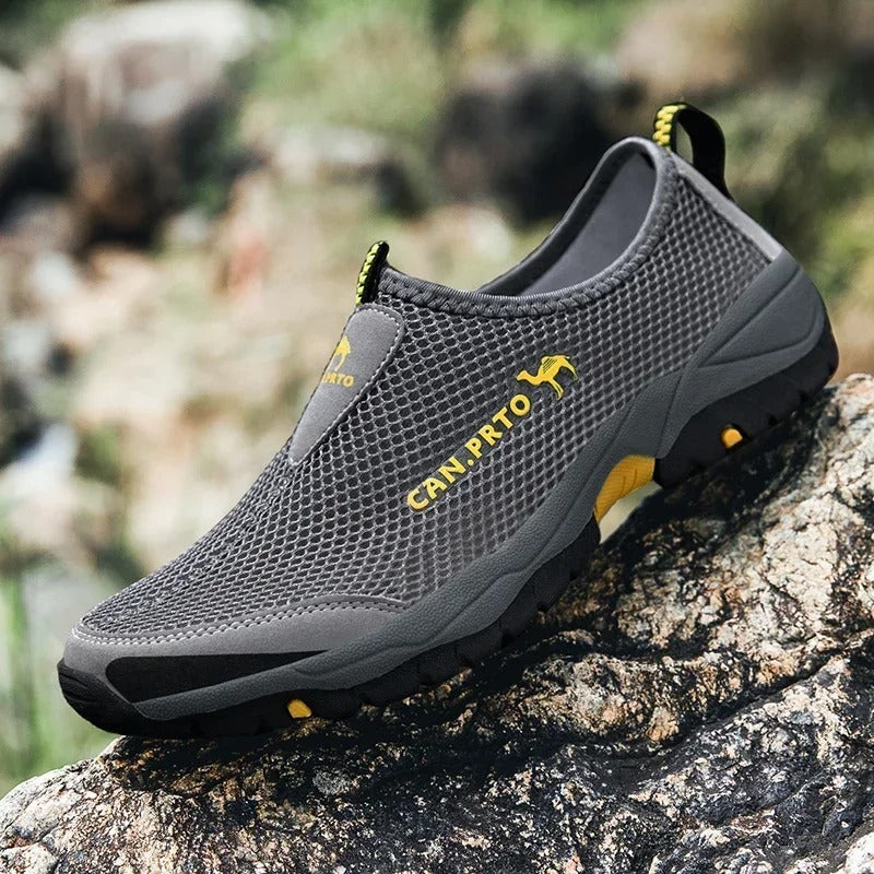 Slip-on sneakers i mesh för herr