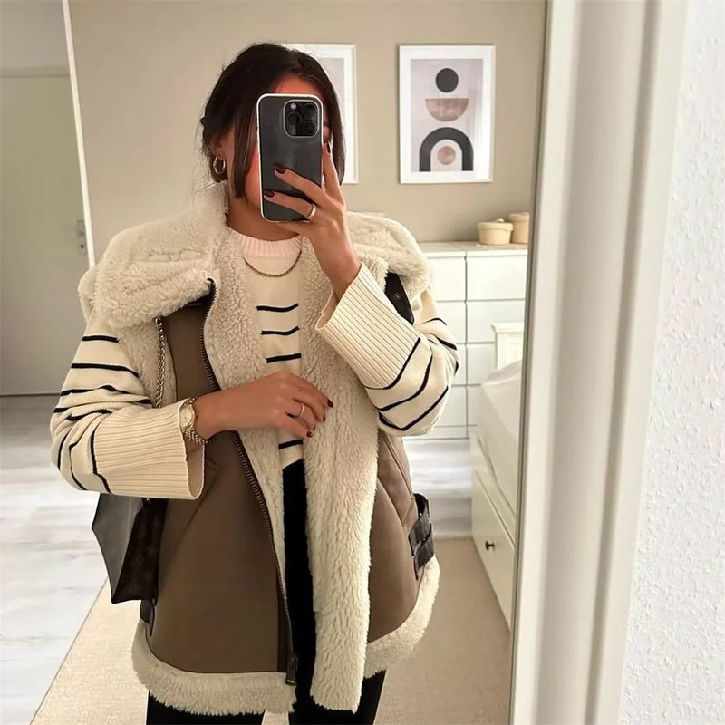 Ärmlöst fleece-linne för kvinnor