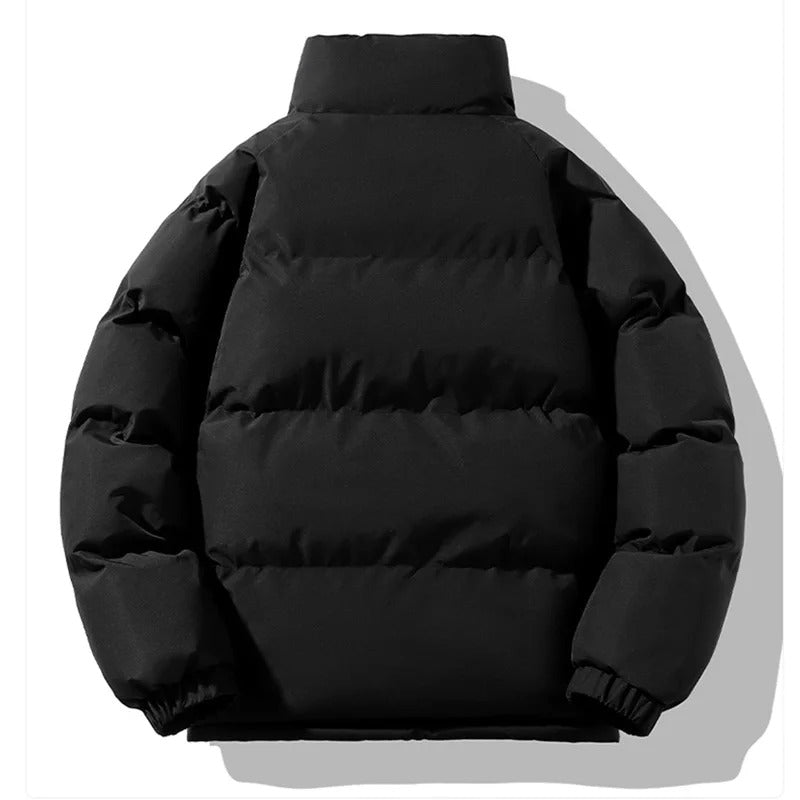 Jacka med ståkrage i tjock fleece för män