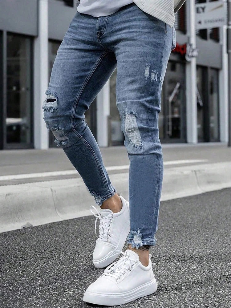 Ripped Skinny Jeans för herr