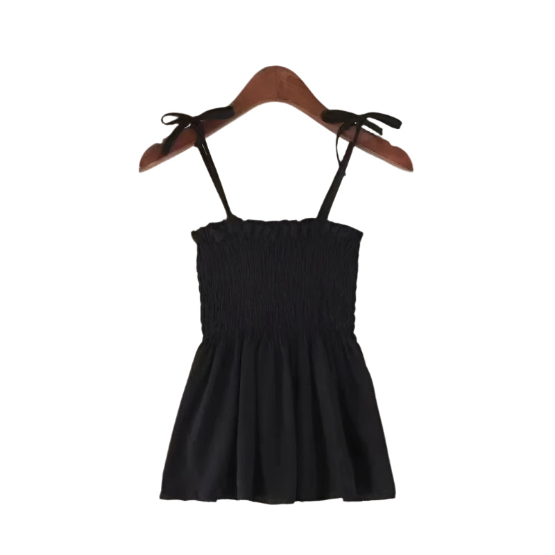 Kvinnors rosettgrimma Rygglös plisserad Crop Top