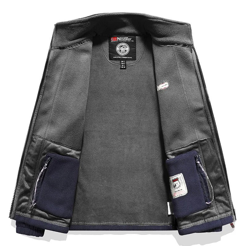 Tjock Polar Fleece Jacka för män