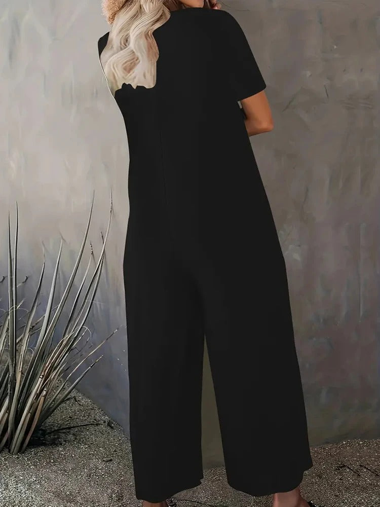 Sommar chic enfärgad jumpsuit