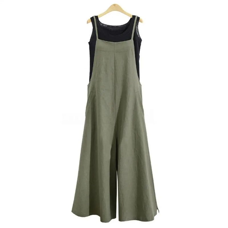 Jumpsuit för kvinnor ärmlös lös jumpsuit
