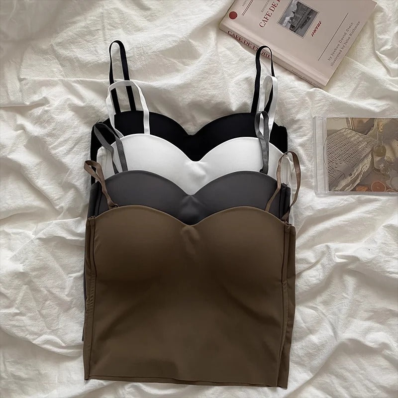 Enfärgad Cropped Camisole för kvinnor