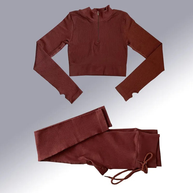 Sömlös yogaset för kvinnor