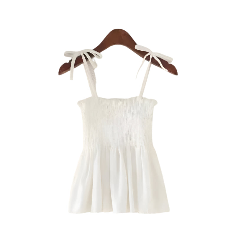 Kvinnors rosettgrimma Rygglös plisserad Crop Top