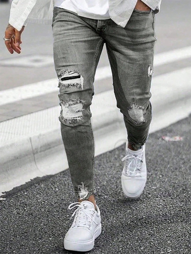 Ripped Skinny Jeans för herr