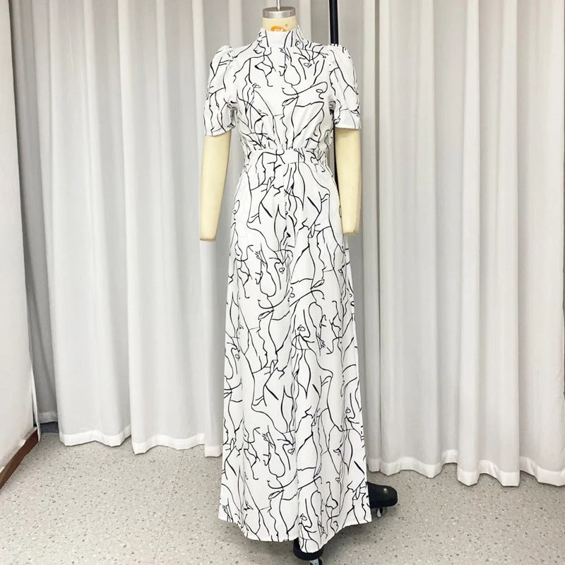 Halter Neck Art Print Byxor med vida ben