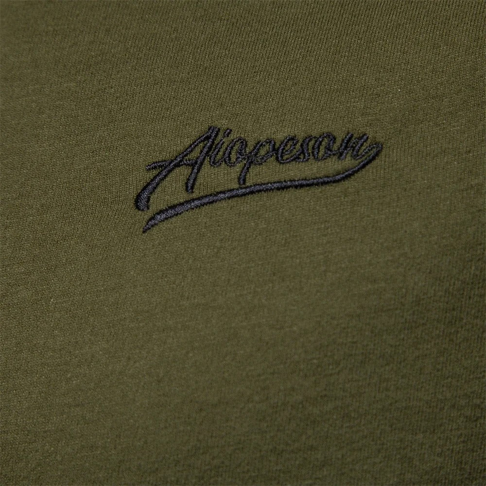 Långärmad Patchwork T-shirt för män