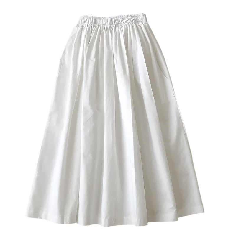 Midikjol med plisserad A-linje för kvinnor