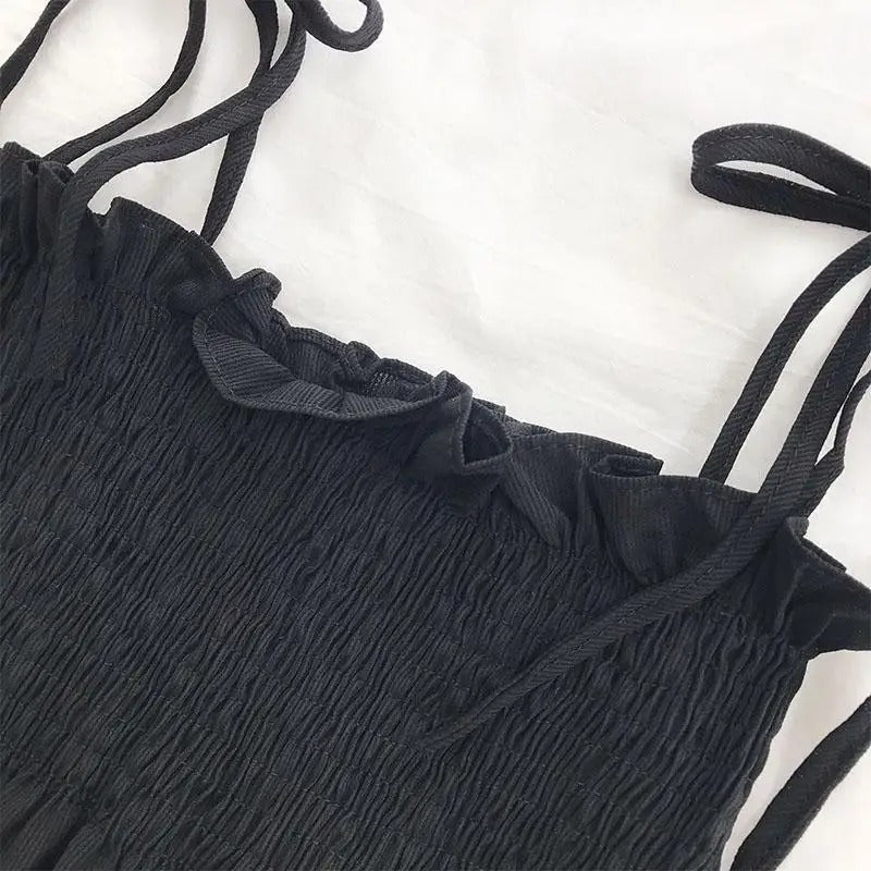 Kvinnors rosettgrimma Rygglös plisserad Crop Top