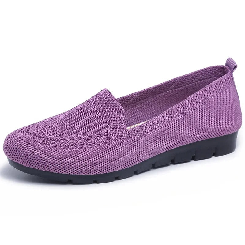 Andningsaktiva slip-on loafers för kvinnor