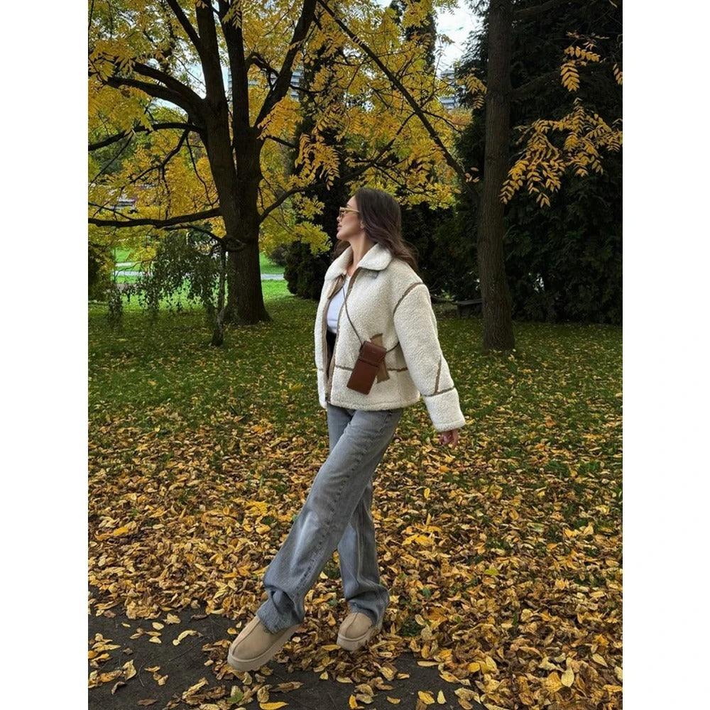 Dubbelsidig lapeljacka för kvinnor