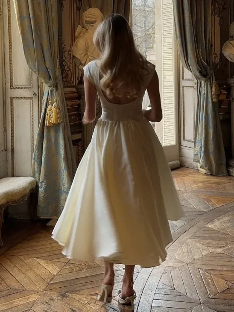 Maxiklänning med volang för kvinnor