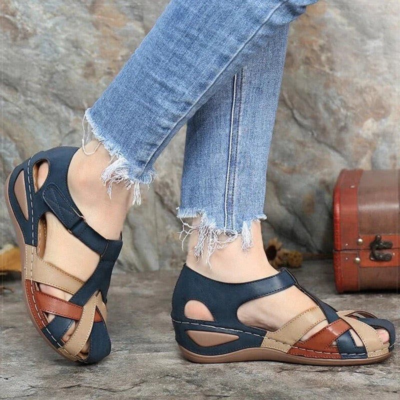 Vattentäta sommarsandaler med slip-on för kvinnor
