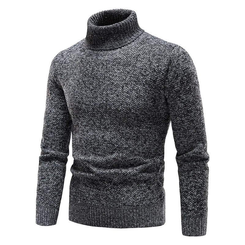 Fleece-tröja med sköldpaddshals för män
