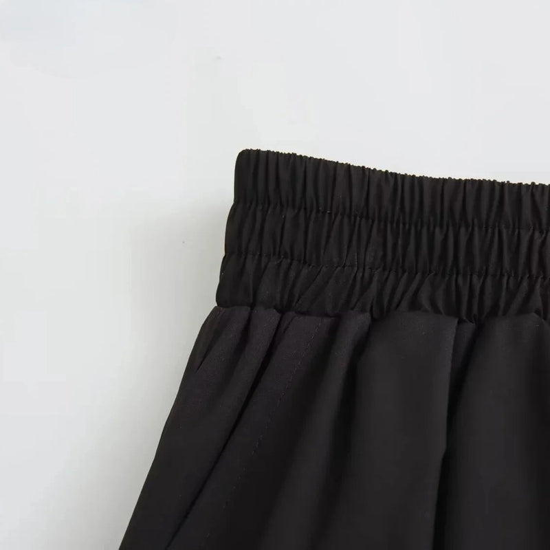 Kvinnors bred plisserad A-line kjol