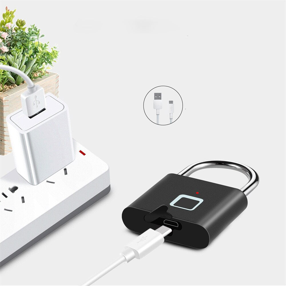 Nyckellöst hänglås med fingeravtryck