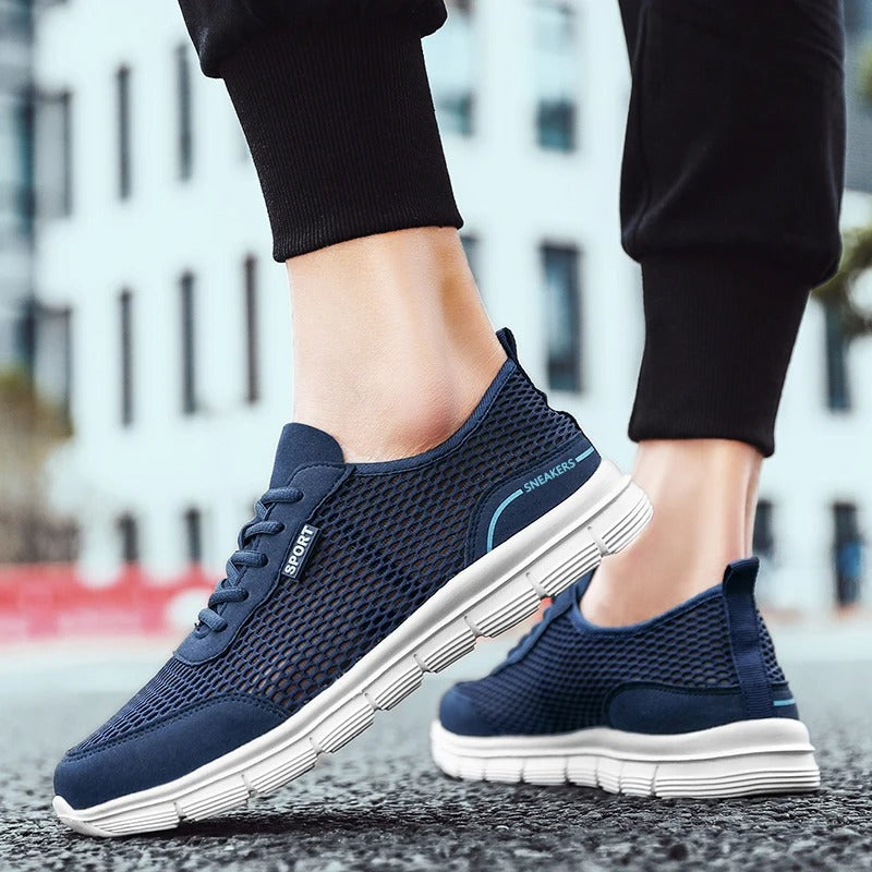 Lätta sneakers i mesh för män