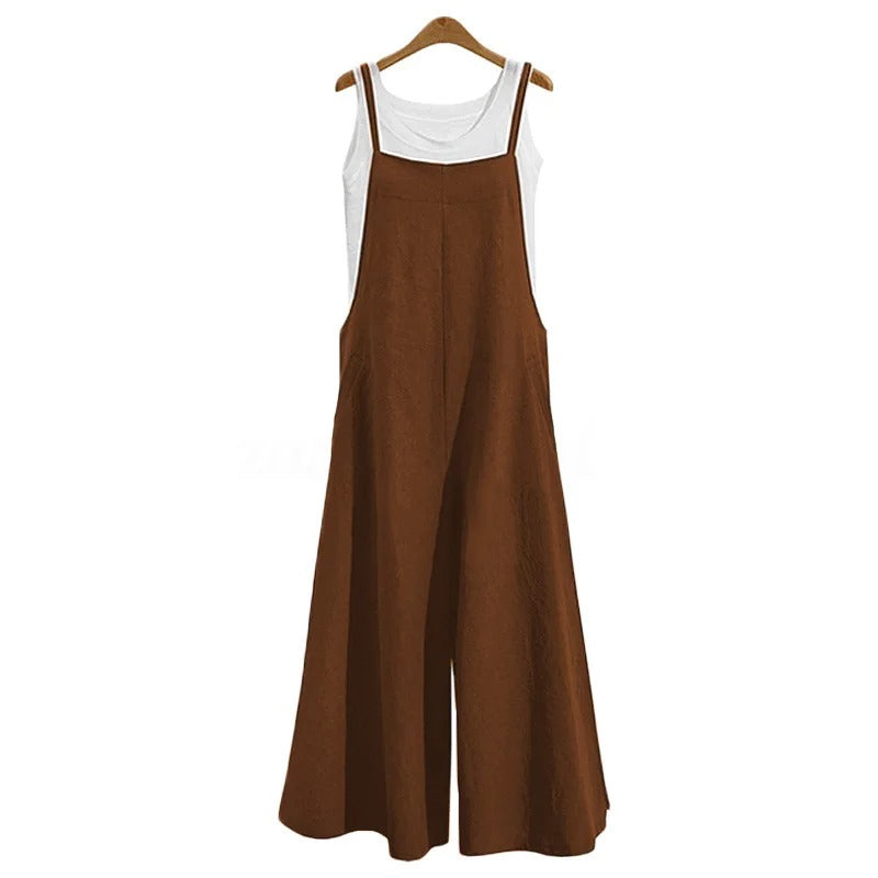 Jumpsuit för kvinnor ärmlös lös jumpsuit