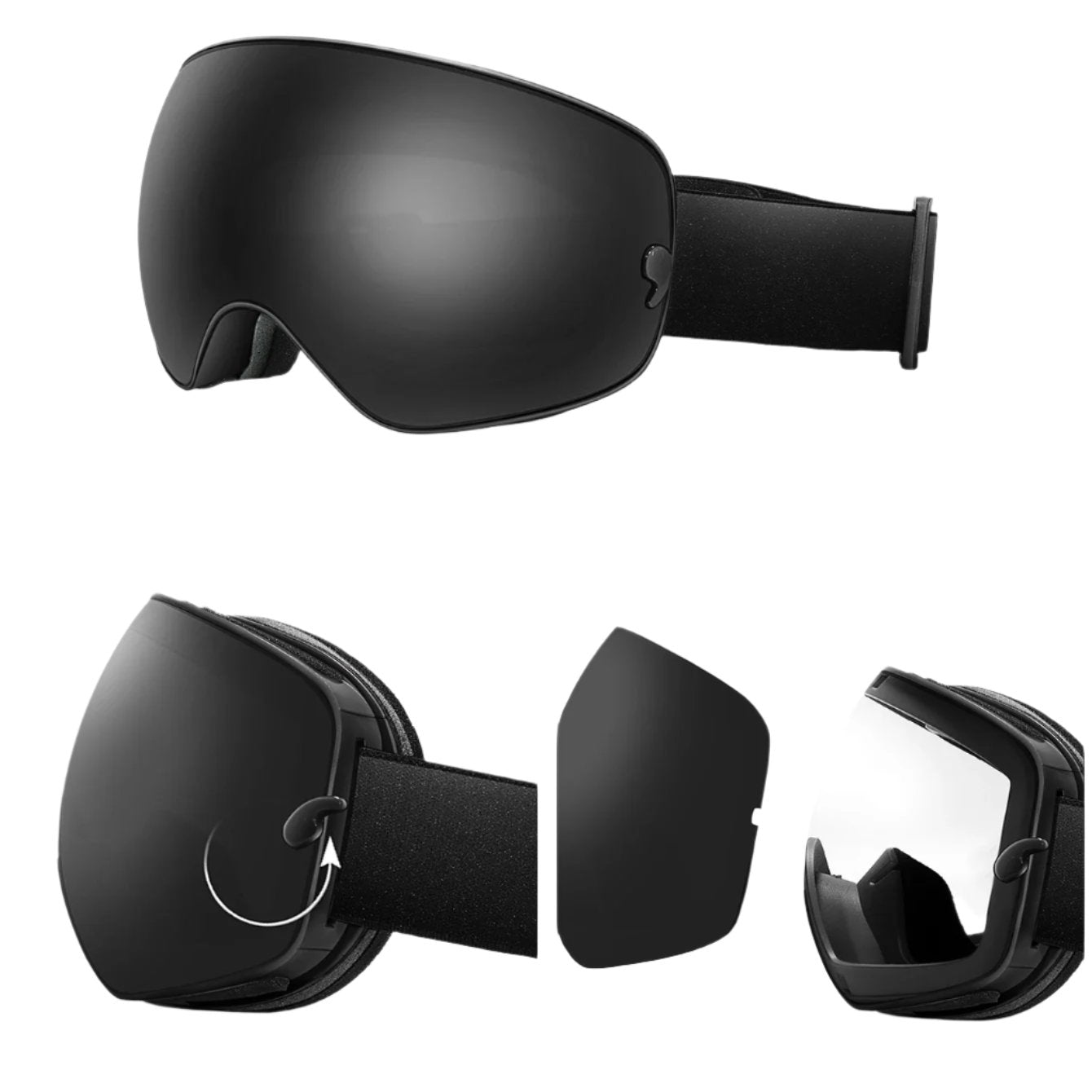 Dubbla lager anti-dimma skidglasögon