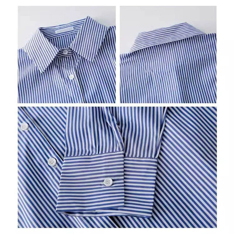 Klassisk randig blus för dam
