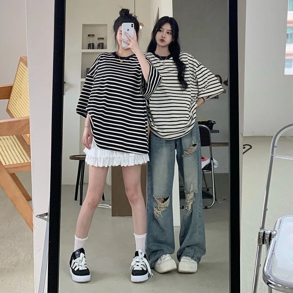 High-Street Vibe-byxor med vida ben för kvinnor