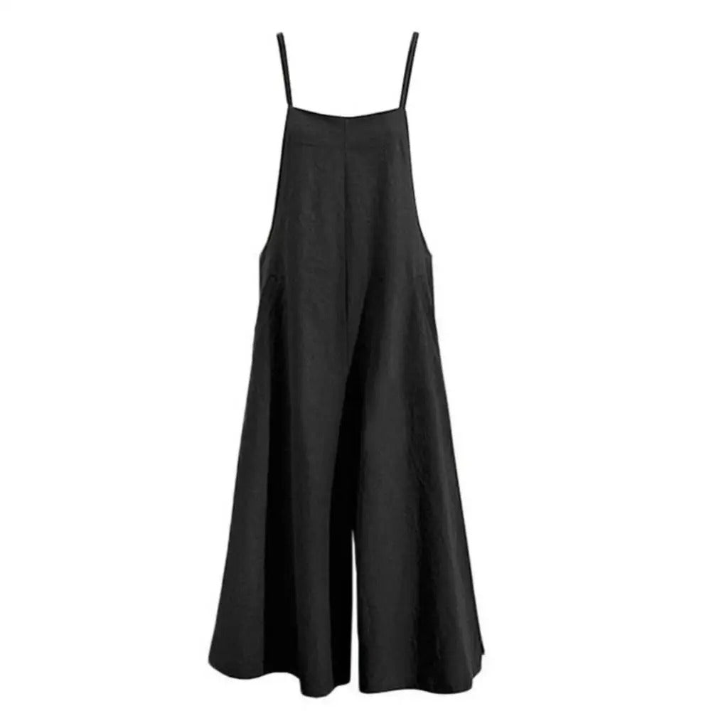 Jumpsuit för kvinnor ärmlös lös jumpsuit