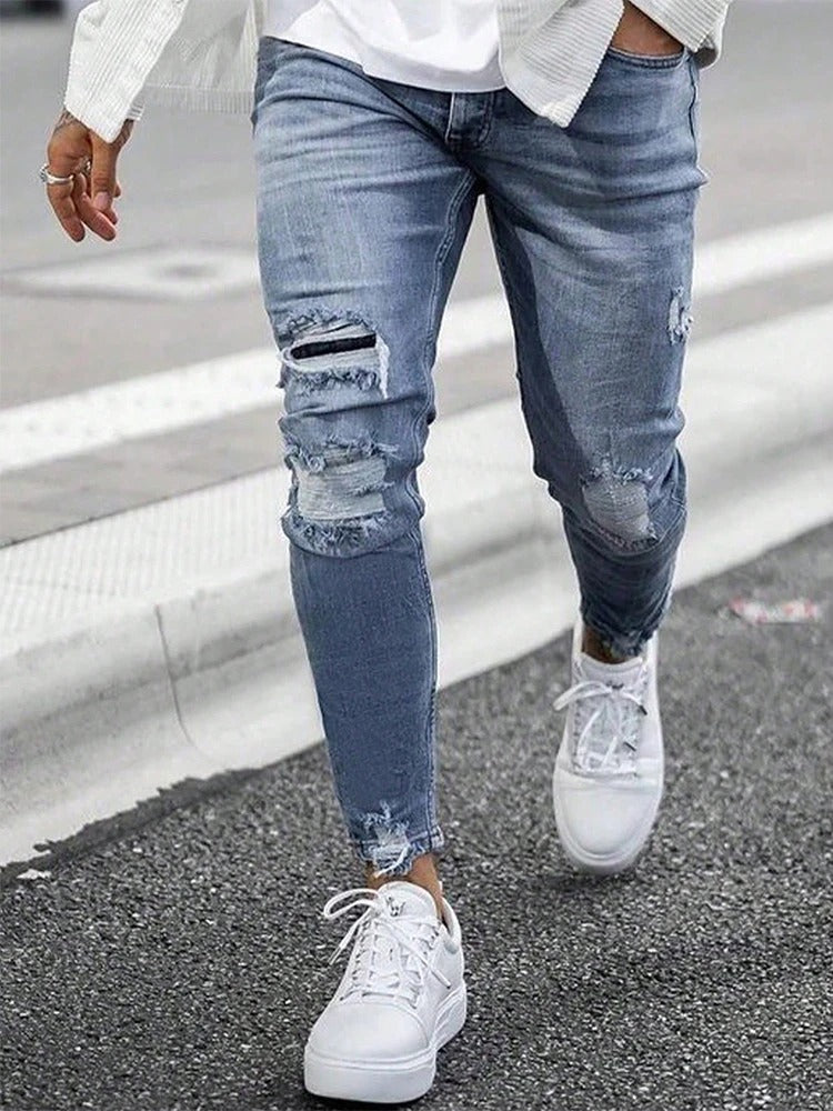 Ripped Skinny Jeans för herr