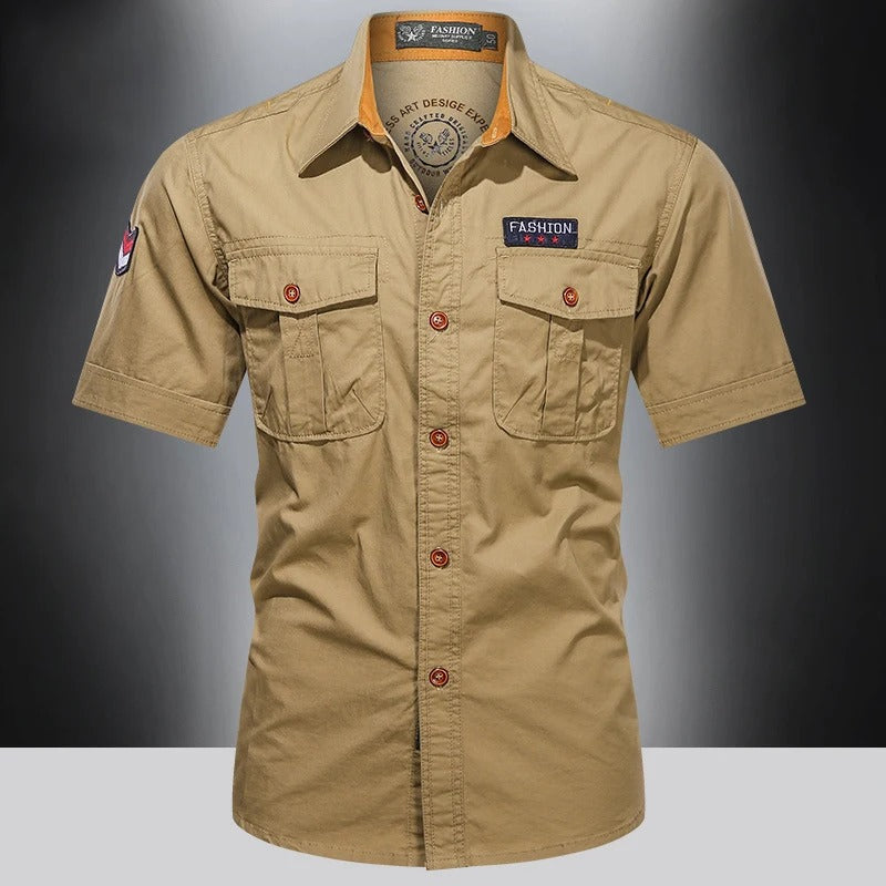 Arbets skjorta i ren bomull för män