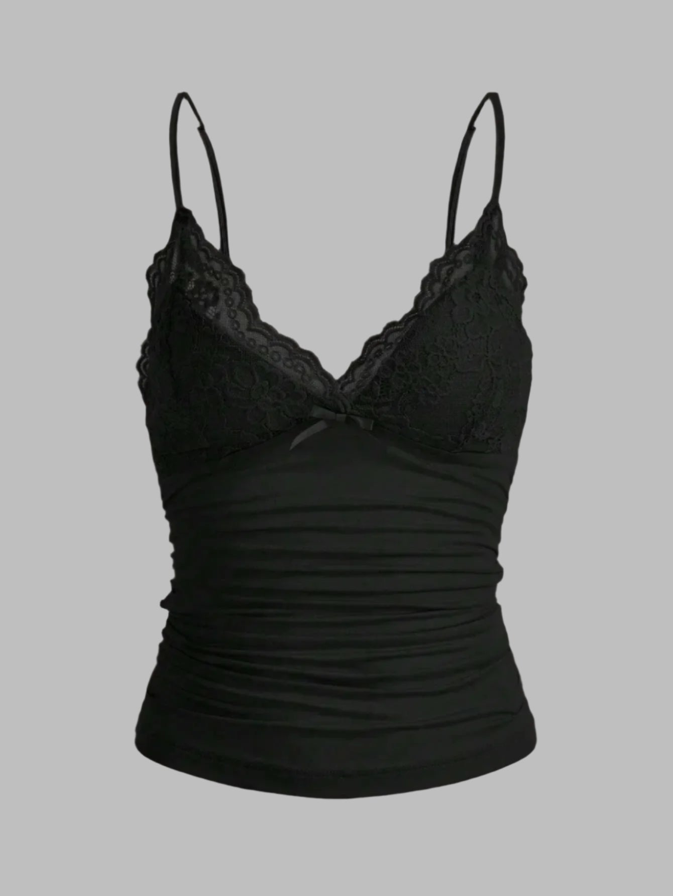 Damkontrast spetsbåge Front Cami Top