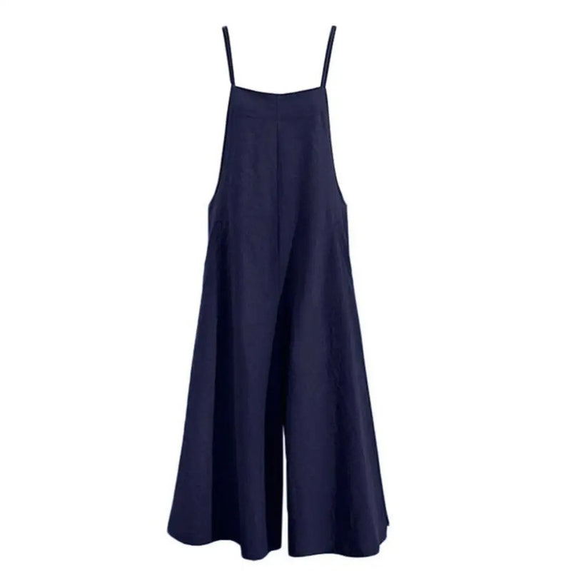 Jumpsuit för kvinnor ärmlös lös jumpsuit