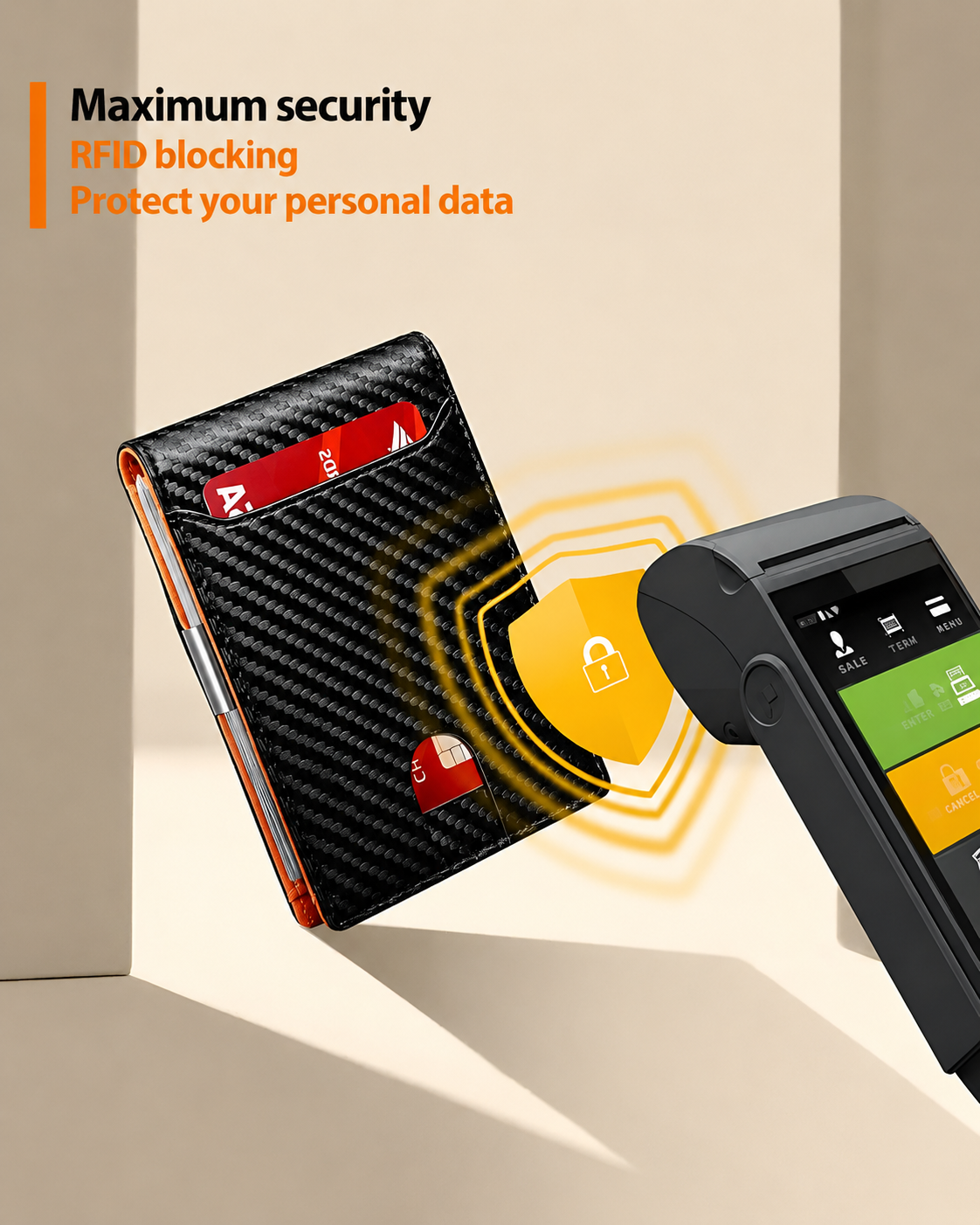 Mäns Kompakt Plånbok med RFID-skydd