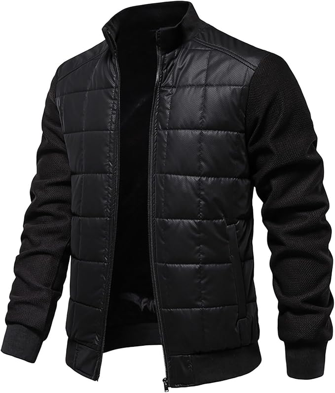 Tjock fleecefodrad jacka för herrar