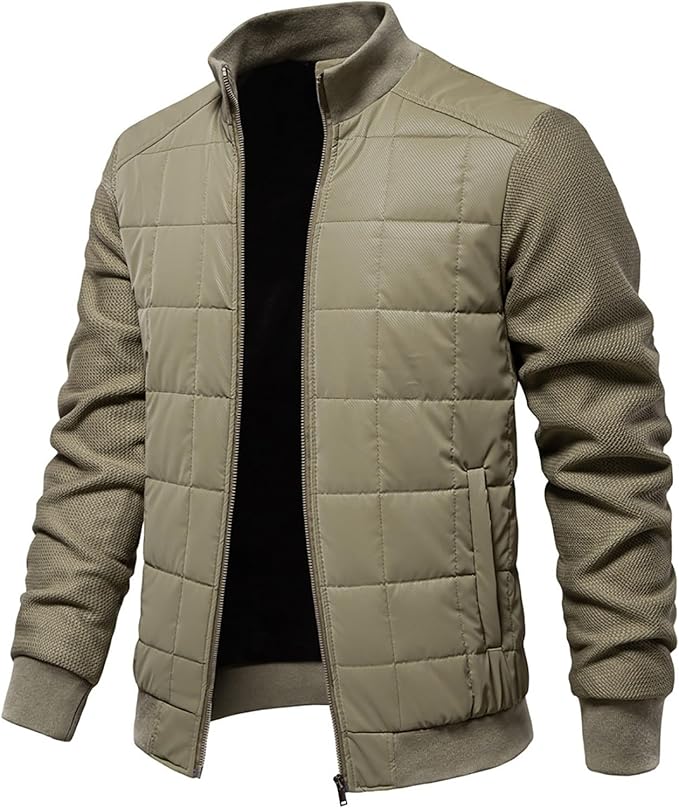 Tjock fleecefodrad jacka för herrar