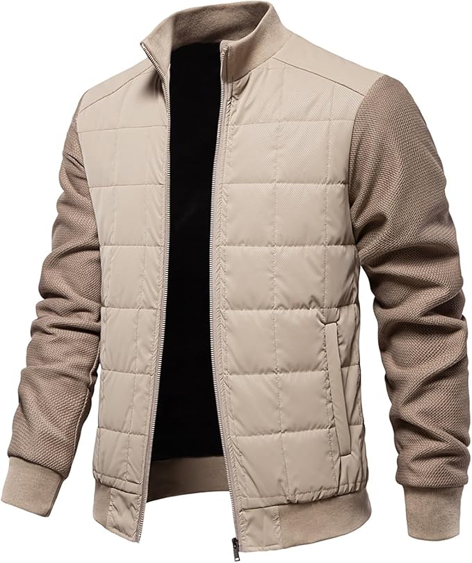 Tjock fleecefodrad jacka för herrar