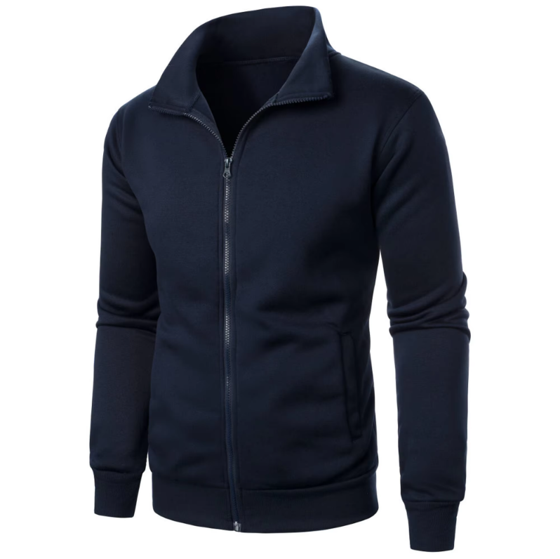 Jacka med ståkrage och dragkedja för herrar