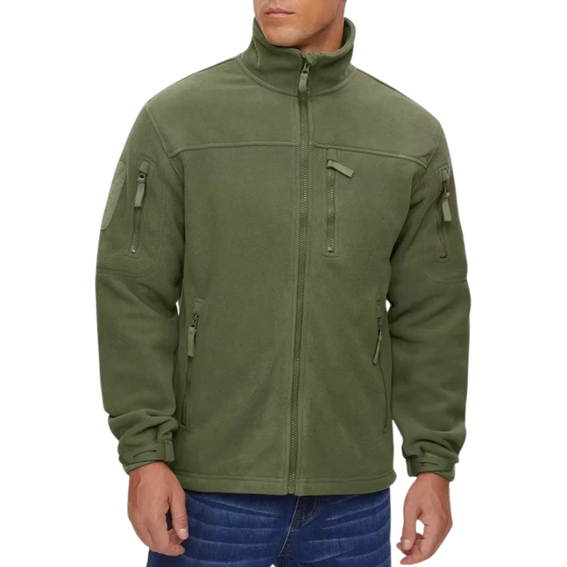 Thermojacka i fleece med hel dragkedja för män