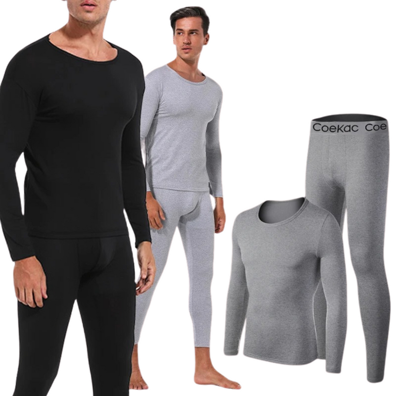 Fleecefodrad termisk skjorta & Leggings set för män