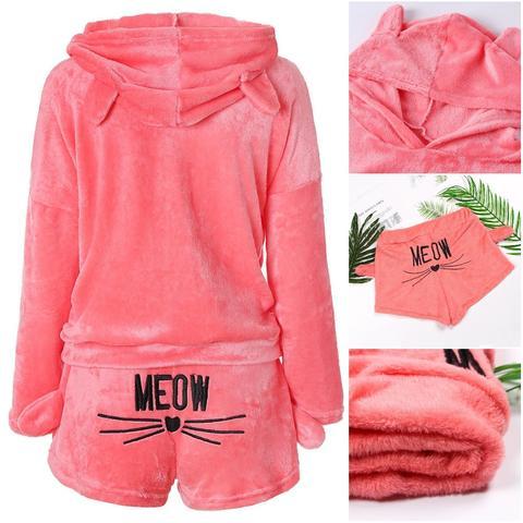 Pyjamasset med katten Warm Meow