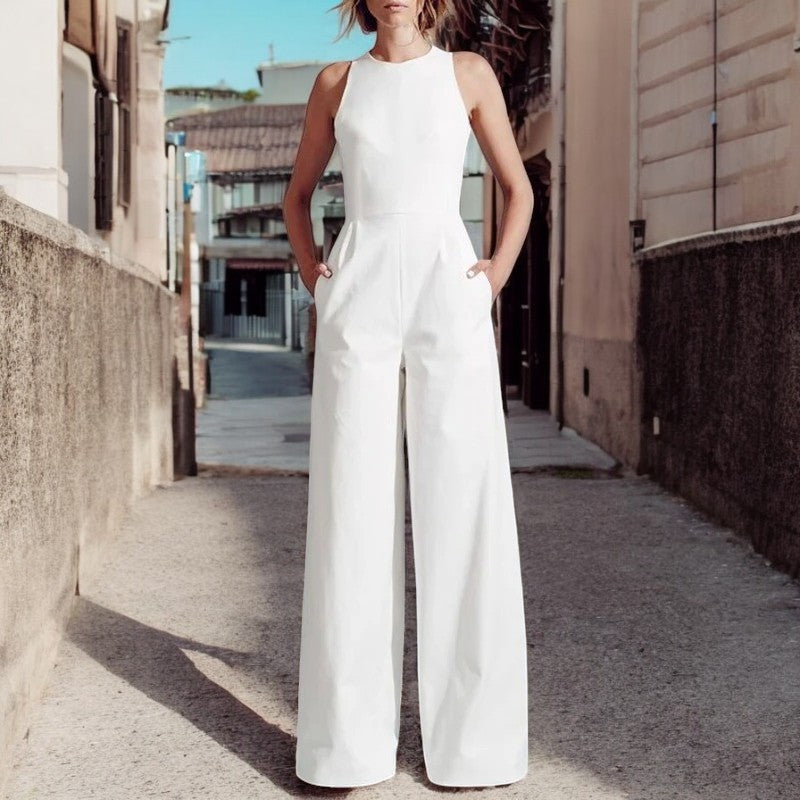 Avslappnad midjetank lekdräkt för kvinnor