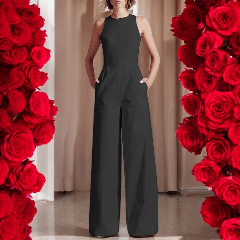 Avslappnad midjetank lekdräkt för kvinnor