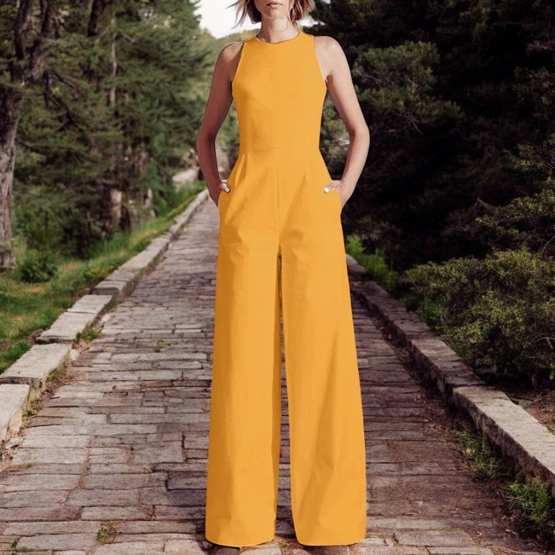 Avslappnad midjetank lekdräkt för kvinnor